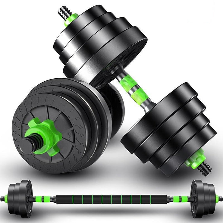 Adjustable Dumbbell Set - 2-in-1 Barbell & Dumbbell Weights