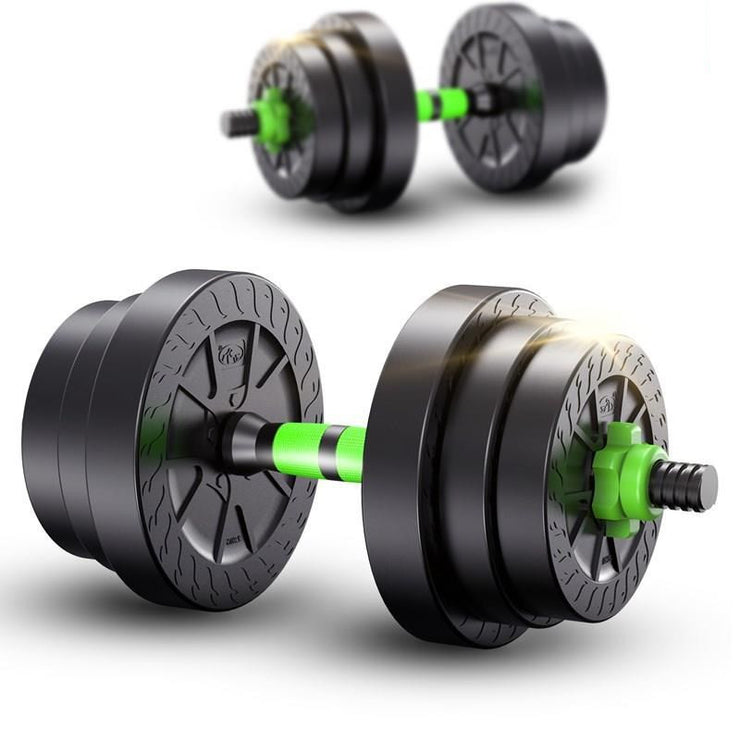 Adjustable Dumbbell Set - 2-in-1 Barbell & Dumbbell Weights