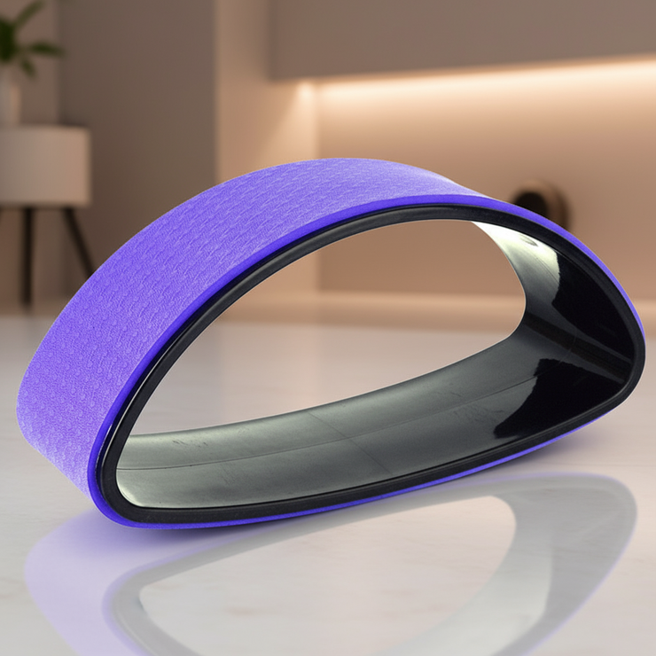 Compelling purple yoga wheel