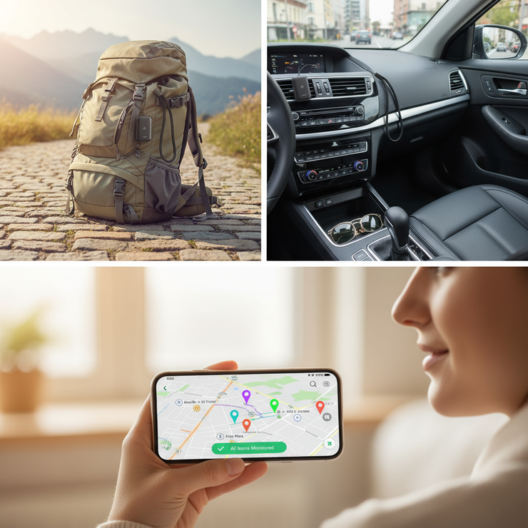 GPS tracker in real-world use with smartphone app