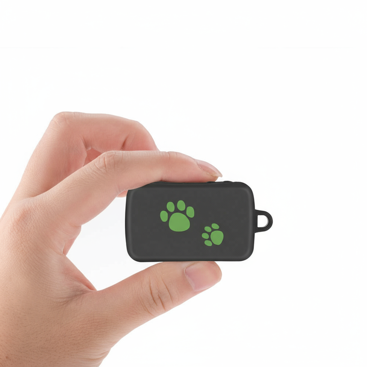 Pet GPS tracker with adorable paw print design