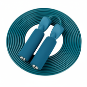 Premium foam handle jump rope in ocean teal