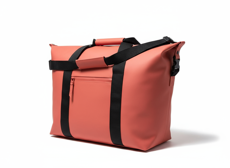 Premium waterproof gym tote bag in coral pink